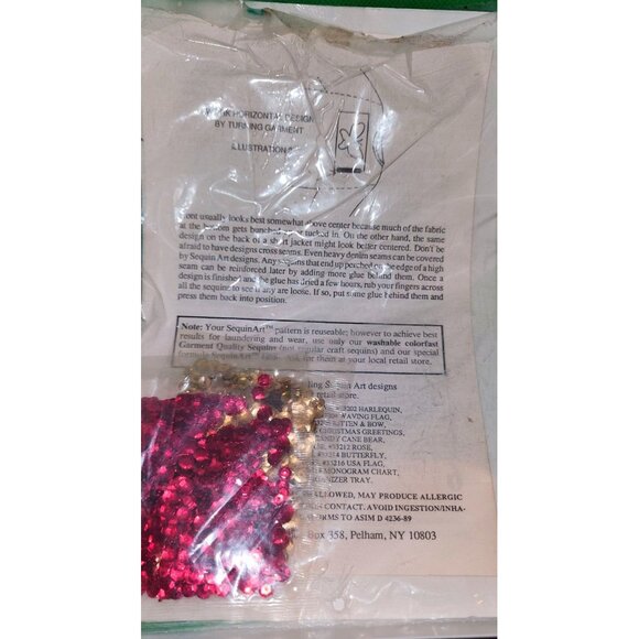 "Simply Sequins" Holiday Teddy Bear Iron-On Kit New Old Stock - Picture 4 of 5